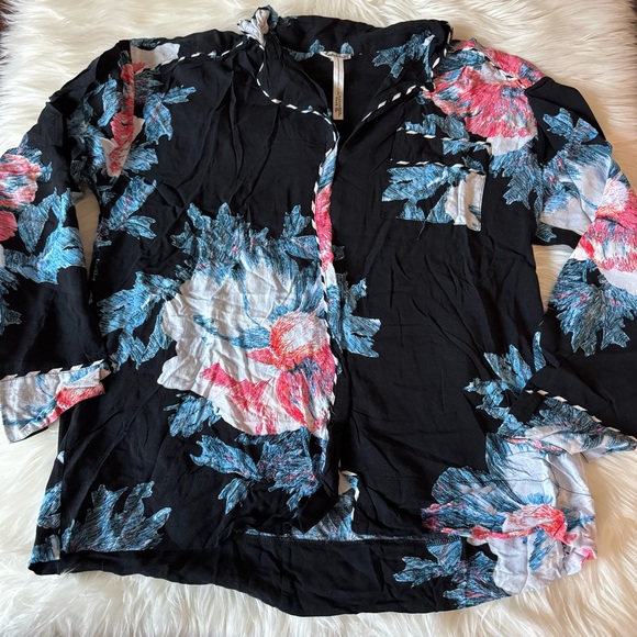 Free People Intimately 2 piece Button Up Long Sleeve Top and Pants Sleep Set S - Picture 5 of 16